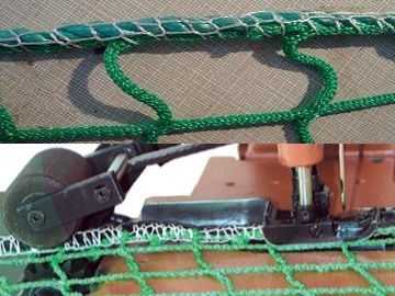 绳网包边，绳索和网片连接