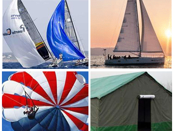 降落伞、船帆、帐篷